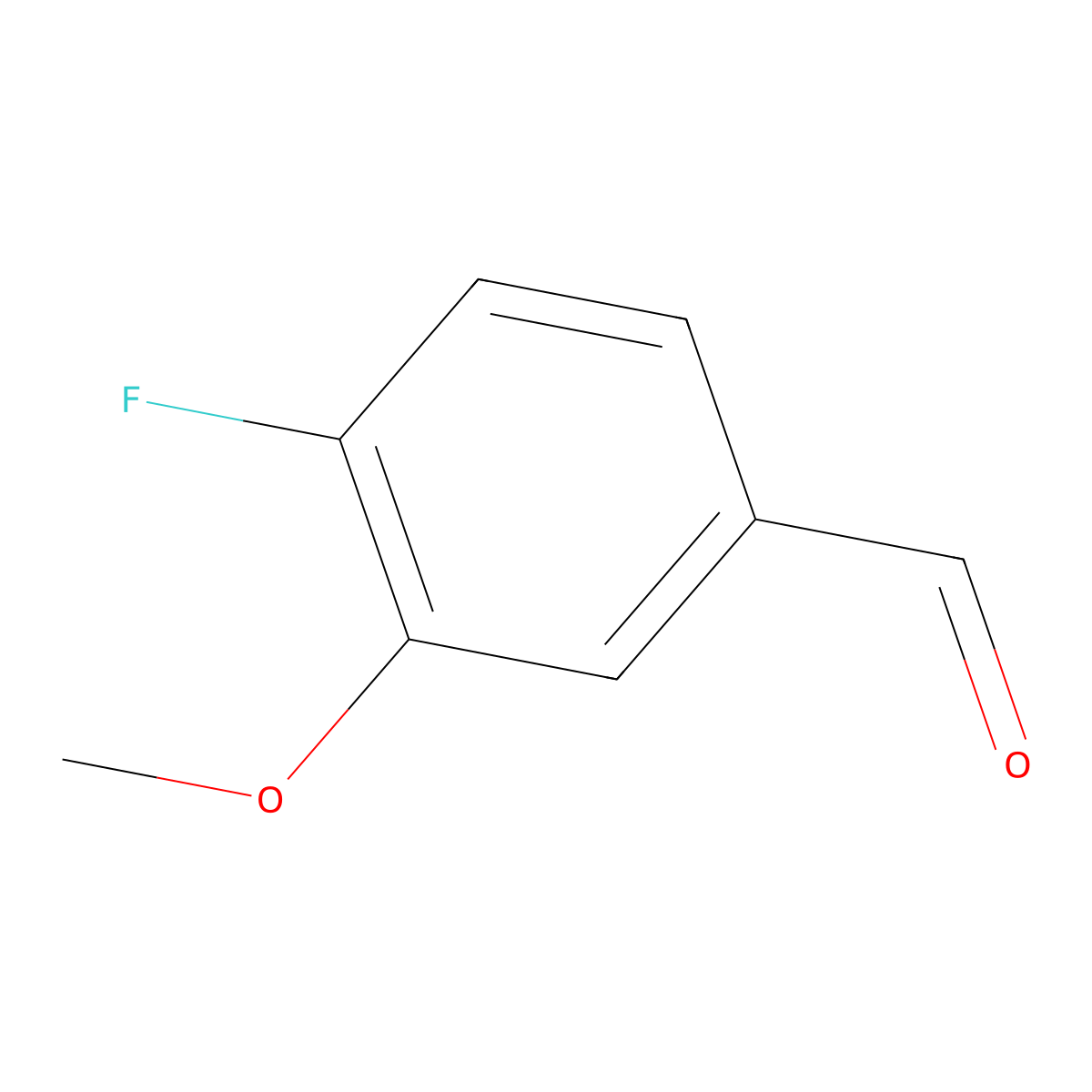 4-Fluoro-3-methoxybenzaldehyde molecular structure, CAS 128495-46-5
