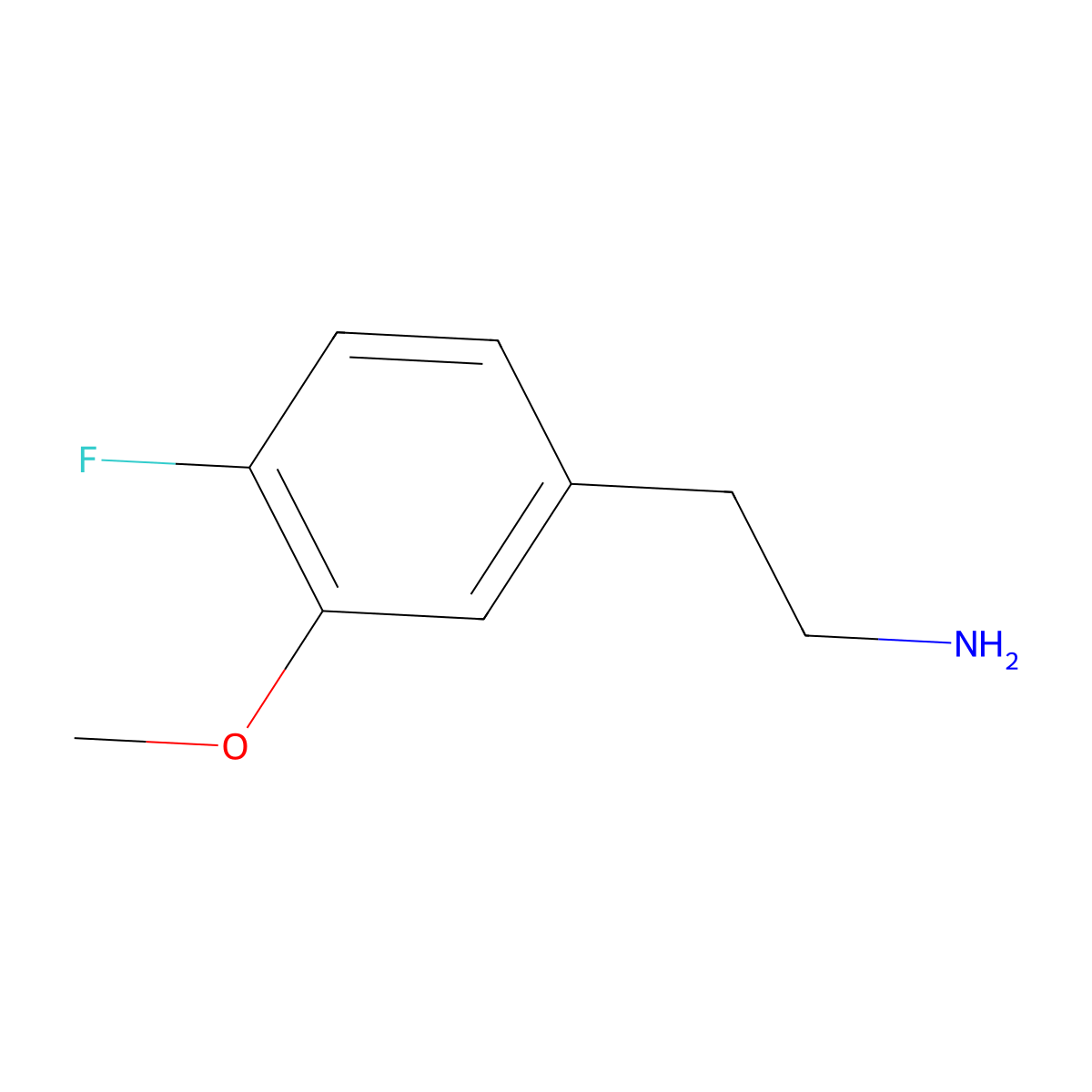 4-Fluoro-3-methoxybenzeneethanamine molecular structure, CAS 128495-48-7