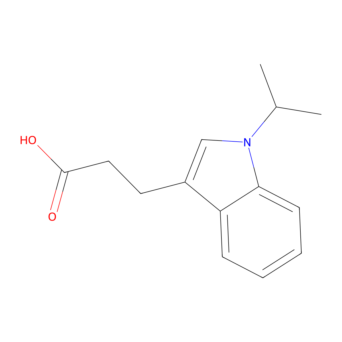 3-(1-isopropyl-1H-indol-3-yl)propanoic acid molecular structure, CAS 1284954-96-6
