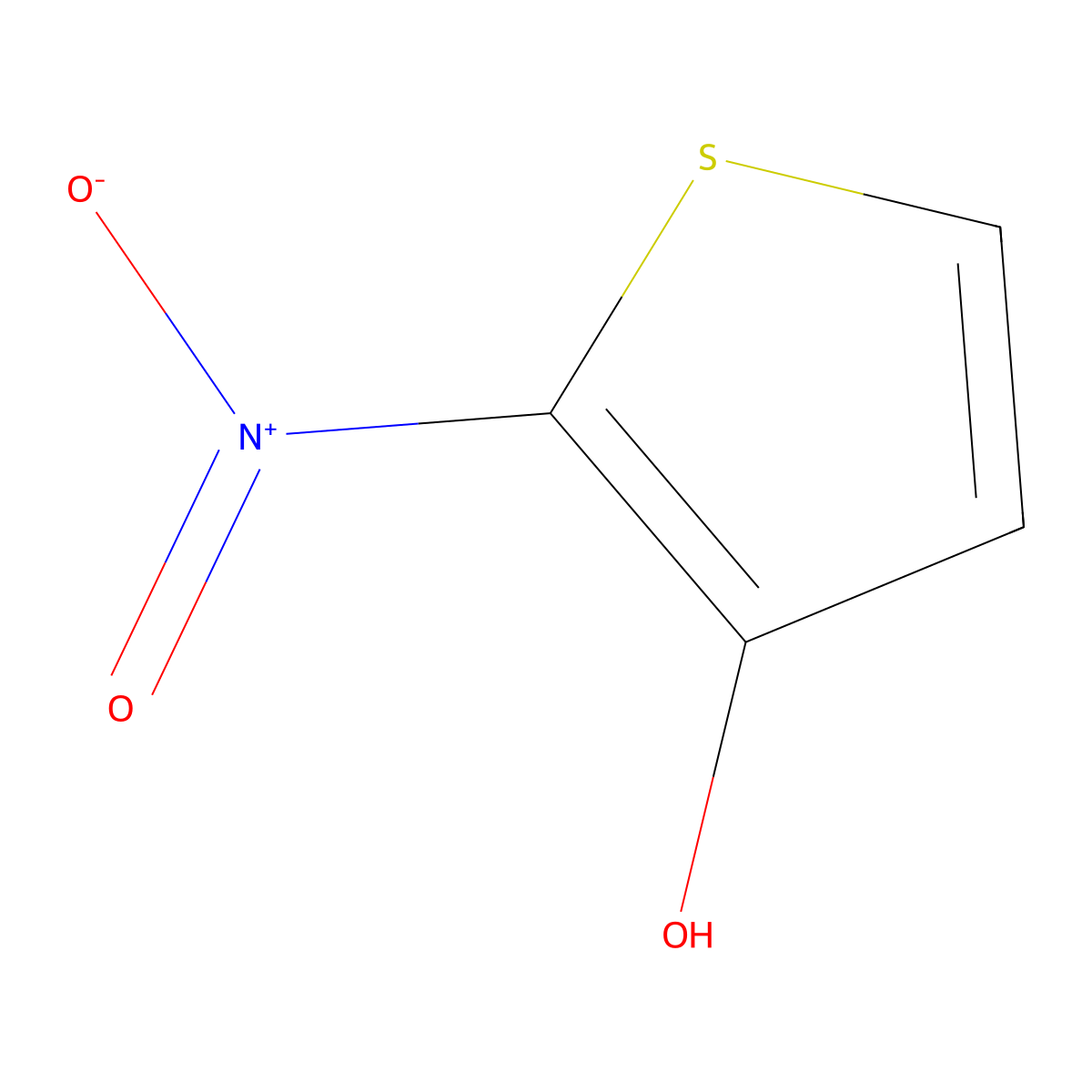 2-Nitrothiophen-3-ol molecular structure, CAS 128496-62-8