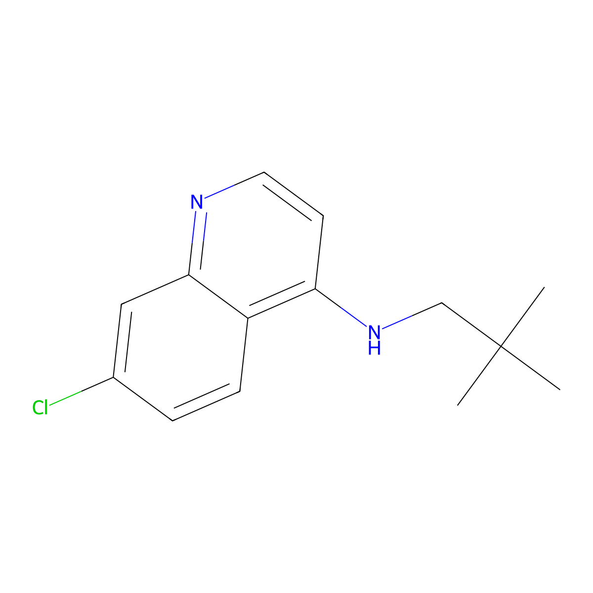 7-chloro-N-(2,2-dimethylpropyl)quinolin-4-amine molecular structure, CAS 1284968-35-9