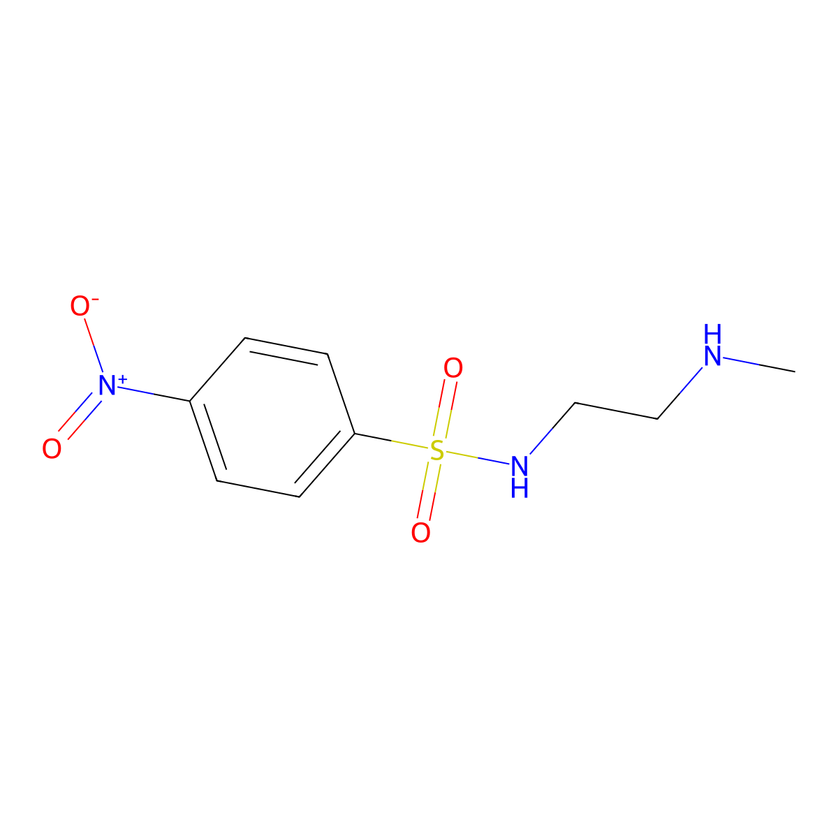 n-(2-(Methylamino)ethyl)-4-nitrobenzenesulfonamide molecular structure, CAS 1284973-05-2