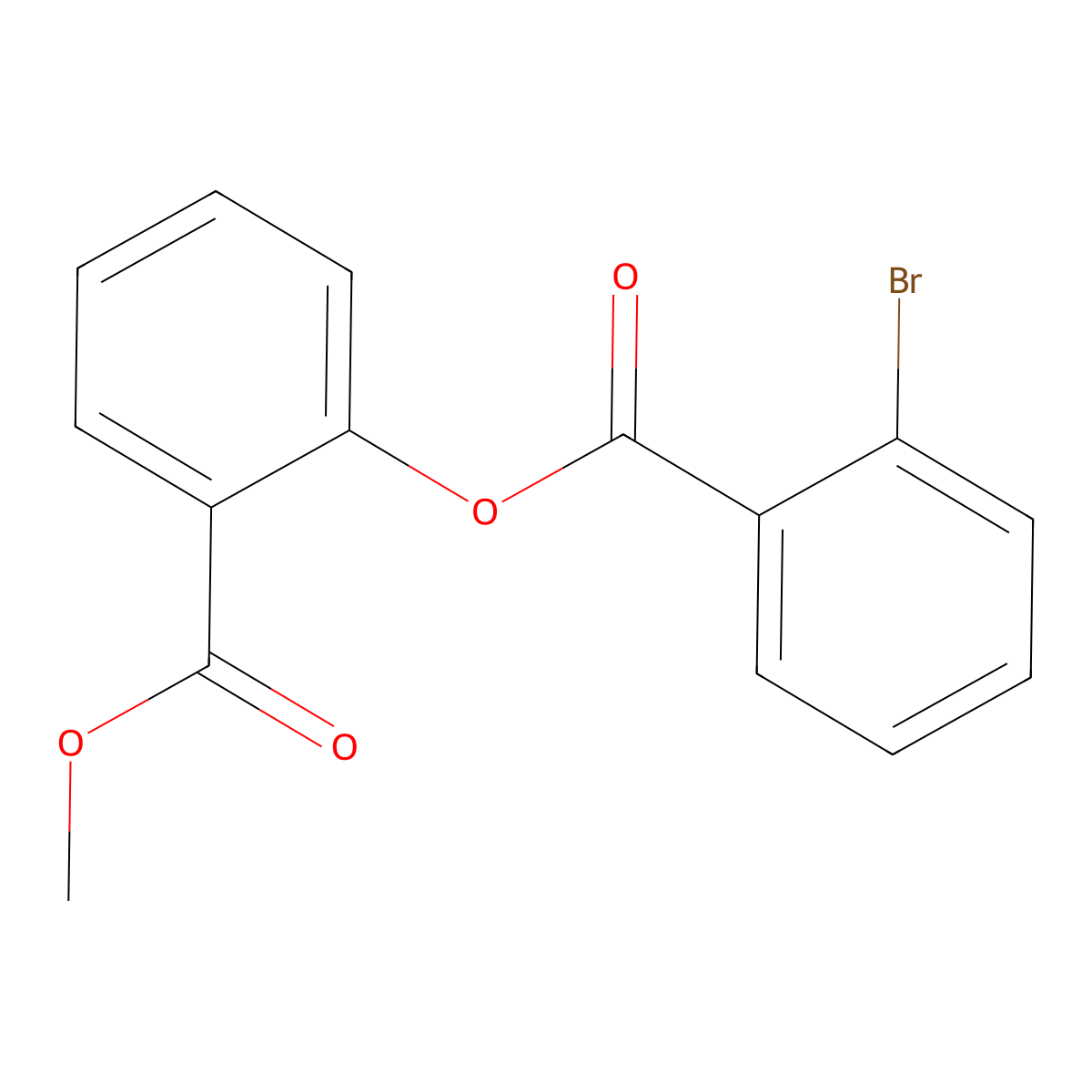 2-(Methoxycarbonyl)phenyl 2-bromobenzoate molecular structure, CAS 128499-38-7