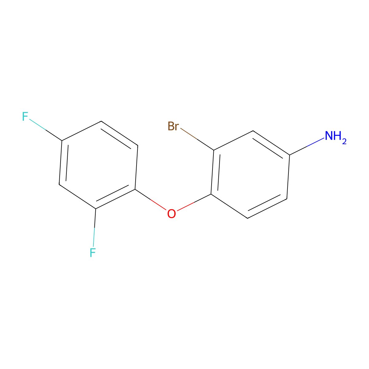 3-Bromo-4-(2,4-difluorophenoxy)aniline molecular structure, CAS 1284999-83-2