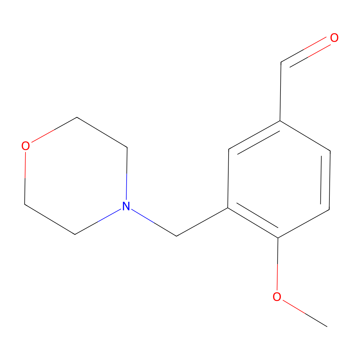 4-Methoxy-3-(morpholin-4-ylmethyl)benzaldehyde molecular structure, CAS 128501-81-5