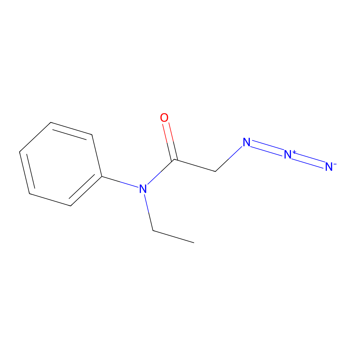 2-azido-N-ethyl-N-phenylacetamide molecular structure, CAS 1285054-69-4