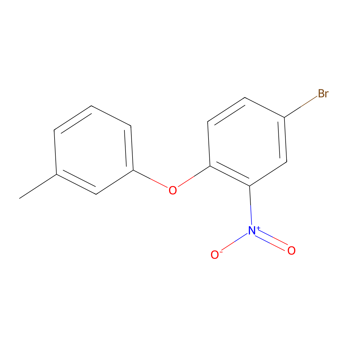 4-Bromo-2-nitro-1-(m-tolyloxy)benzene molecular structure, CAS 1285062-32-9
