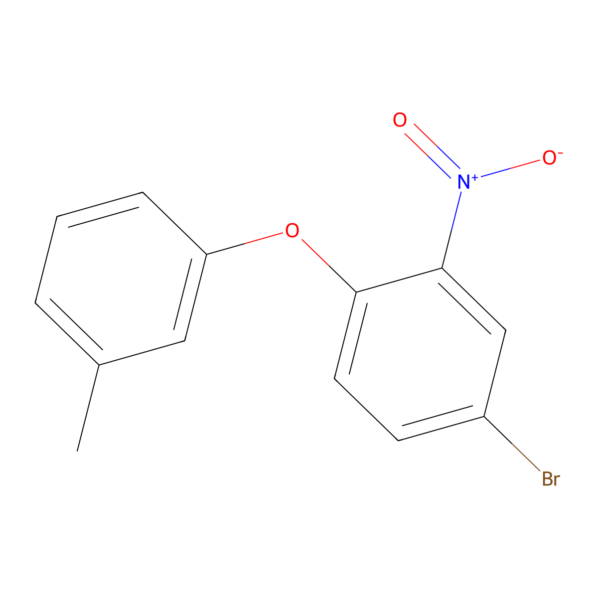 4-Bromo-2-nitro-1-(m-tolyloxy)benzene molecular structure, CAS 1285062-32-9