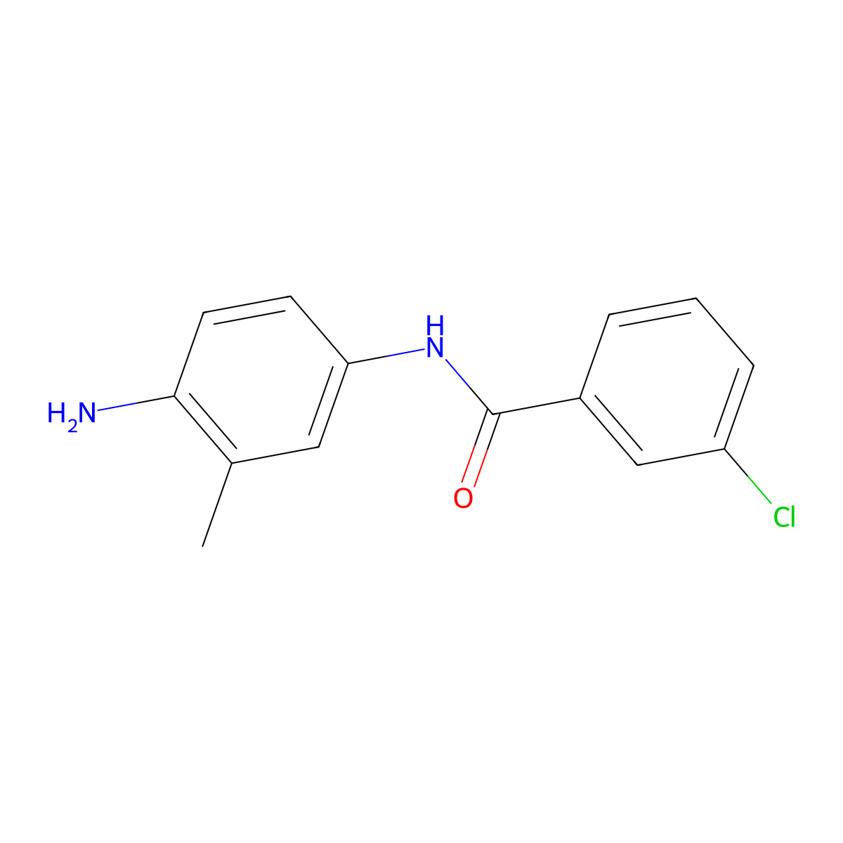 N-(4-amino-3-methylphenyl)-3-chlorobenzamide molecular structure, CAS 1285097-46-2