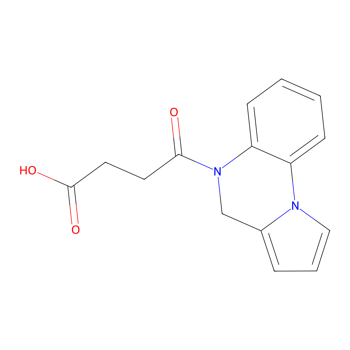 4-oxo-4-pyrrolo[1,2-a]quinoxalin-5(4H)-ylbutanoic acid molecular structure, CAS 1285128-86-0