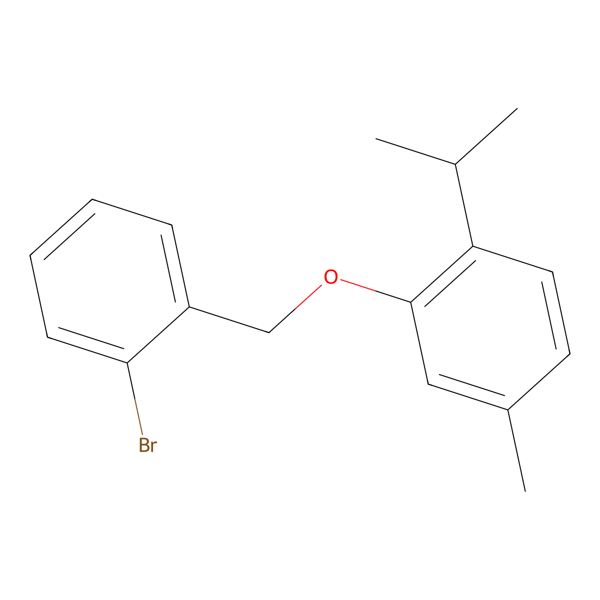 2-[(2-Bromophenyl)methoxy]-4-methyl-1-(propan-2-yl)benzene molecular structure, CAS 1285132-82-2