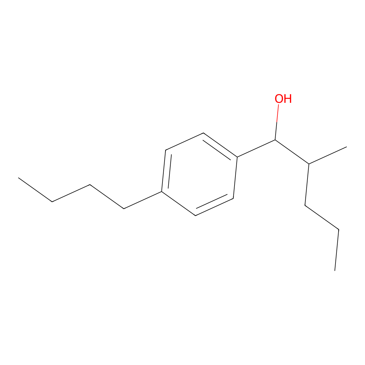 4-Butyl-alpha-(1-methylbutyl)benZenemethanol molecular structure, CAS 1285167-77-2