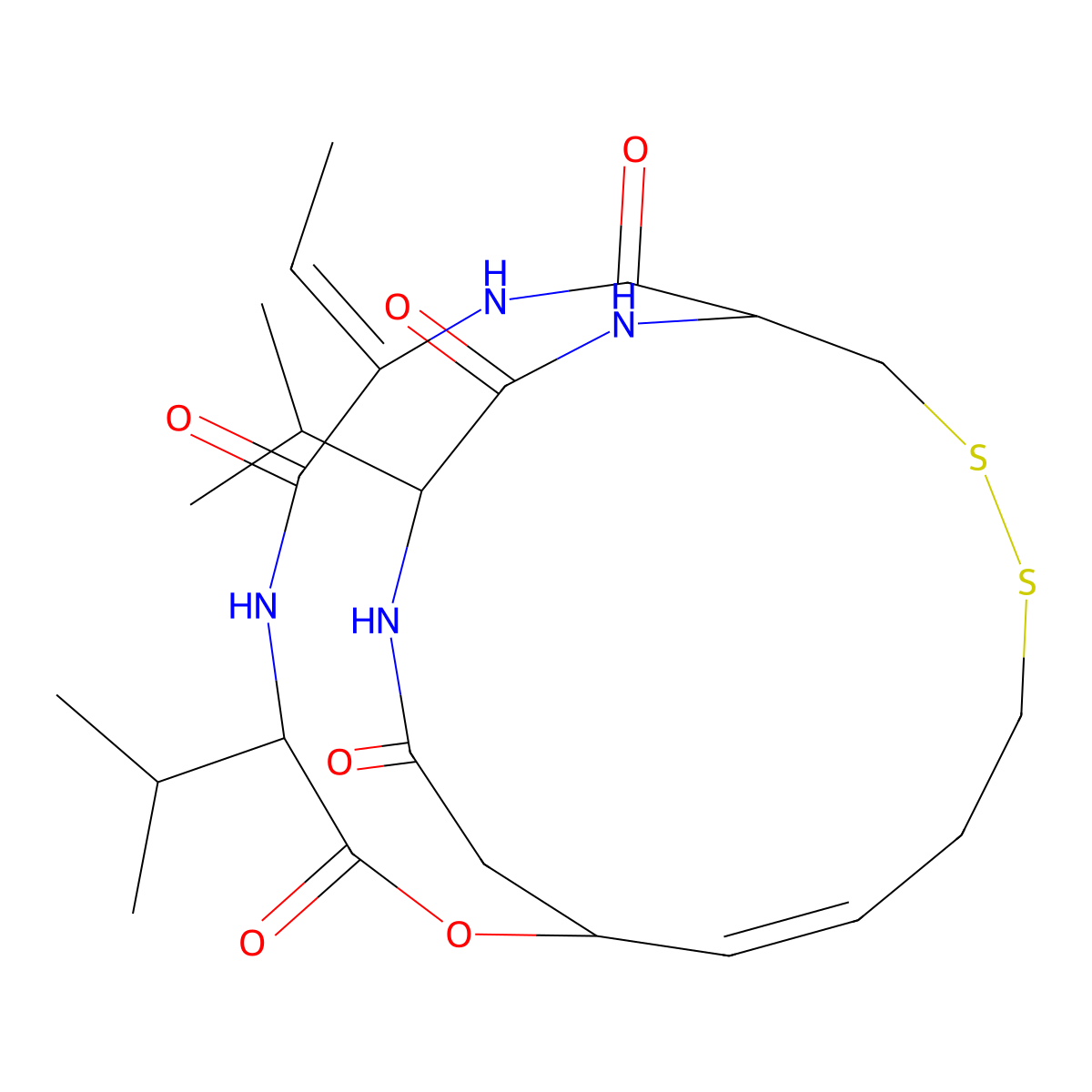Romidepsin molecular structure, CAS 128517-07-7