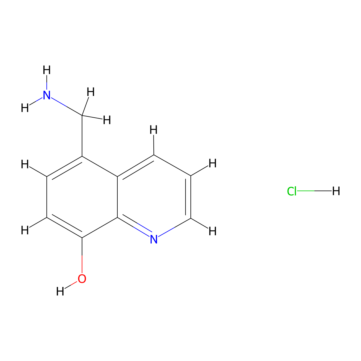 5-(Aminomethyl)quinolin-8-ol hydrochloride molecular structure, CAS 1285210-52-7