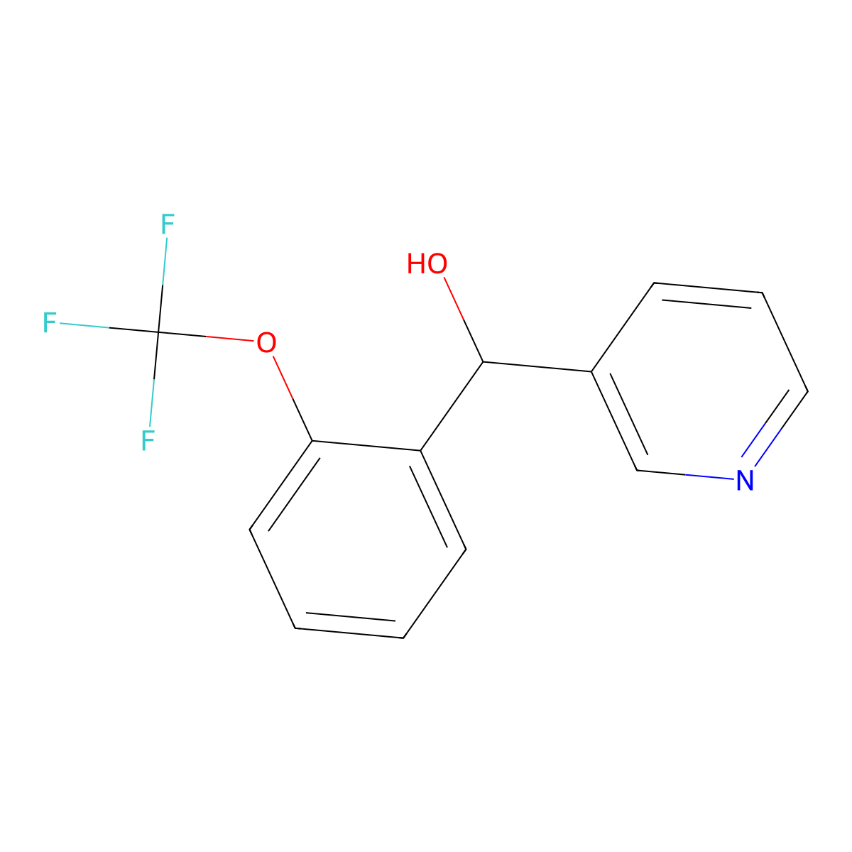 alpha-[2-(Trifluoromethoxy)phenyl]-3-pyridinemethanol molecular structure, CAS 1285217-05-1