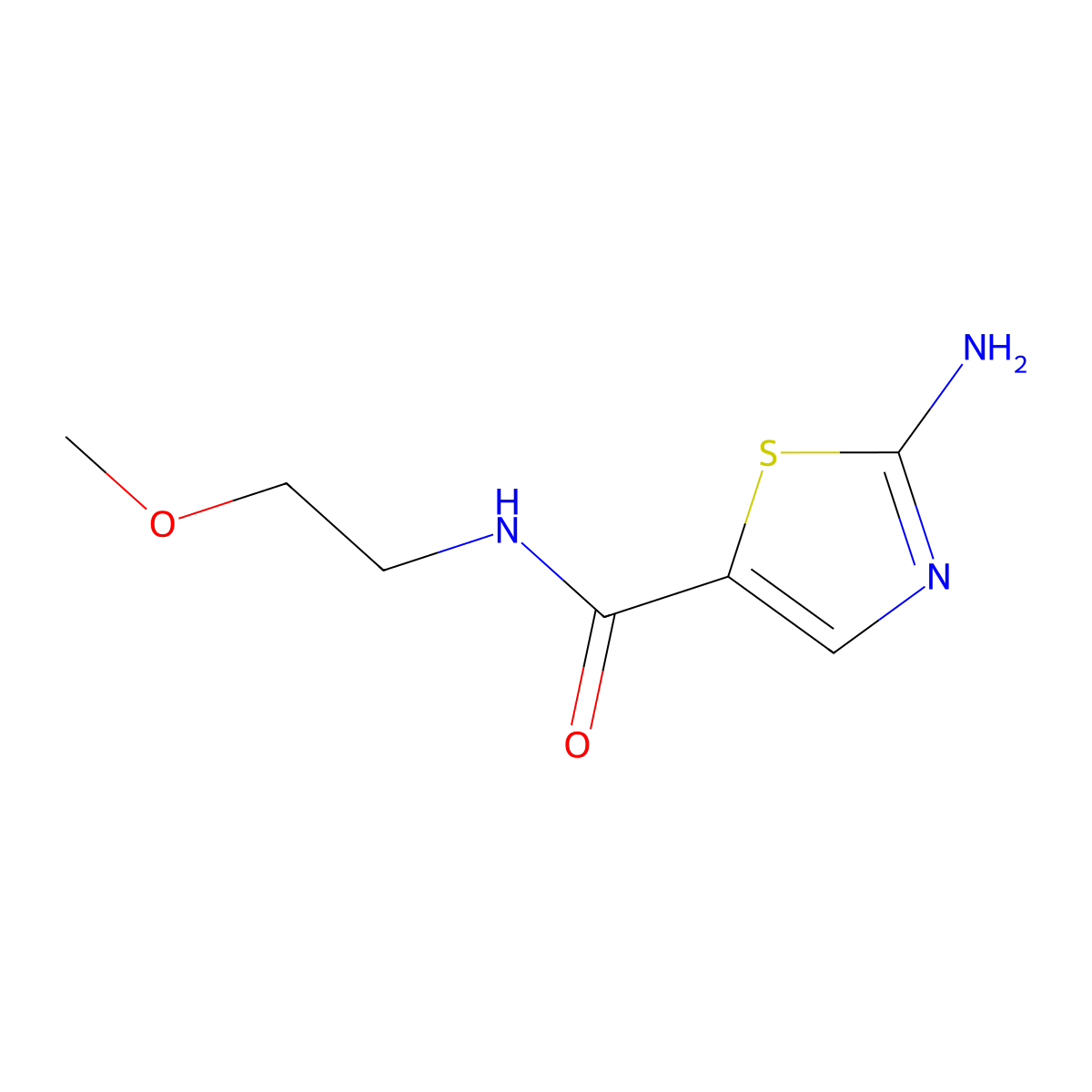 2-Amino-N-(2-methoxyethyl)thiazole-5-carboxamide molecular structure, CAS 1285229-48-2