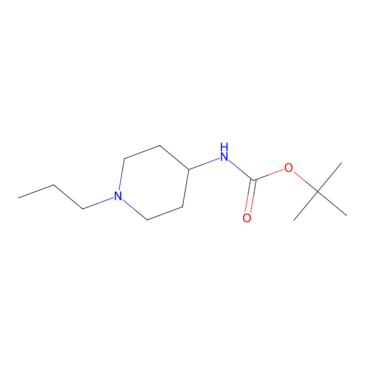tert-Butyl (1-propylpiperidin-4-yl)carbamate molecular structure, CAS 1285233-64-8