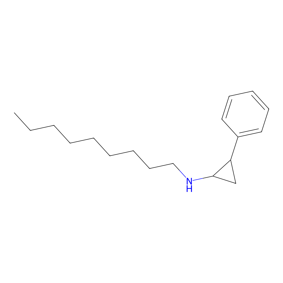 N-nonyl-2-phenylcyclopropan-1-amine molecular structure, CAS 1285288-29-0