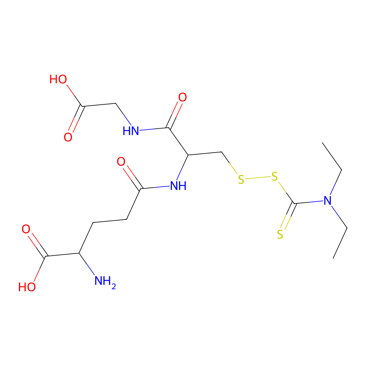S-(N,N-Diethyldithiocarbamoyl)-L-glutathione molecular structure, CAS 128531-59-9