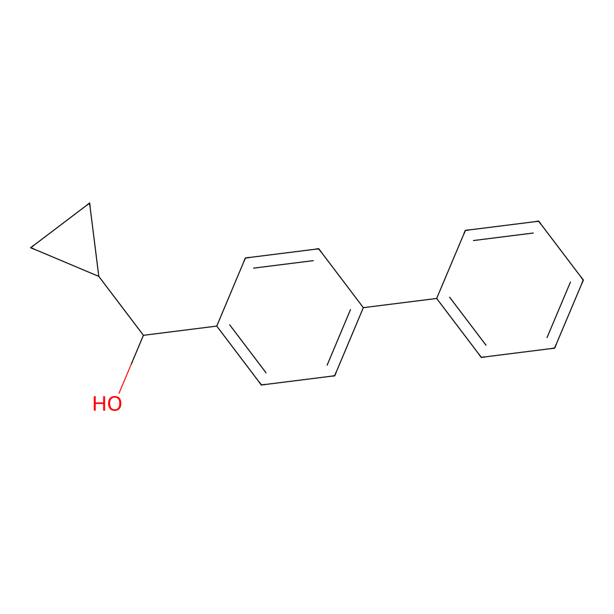 |A-Cyclopropyl[1,1'-biphenyl]-4-methanol molecular structure, CAS 1285310-27-1