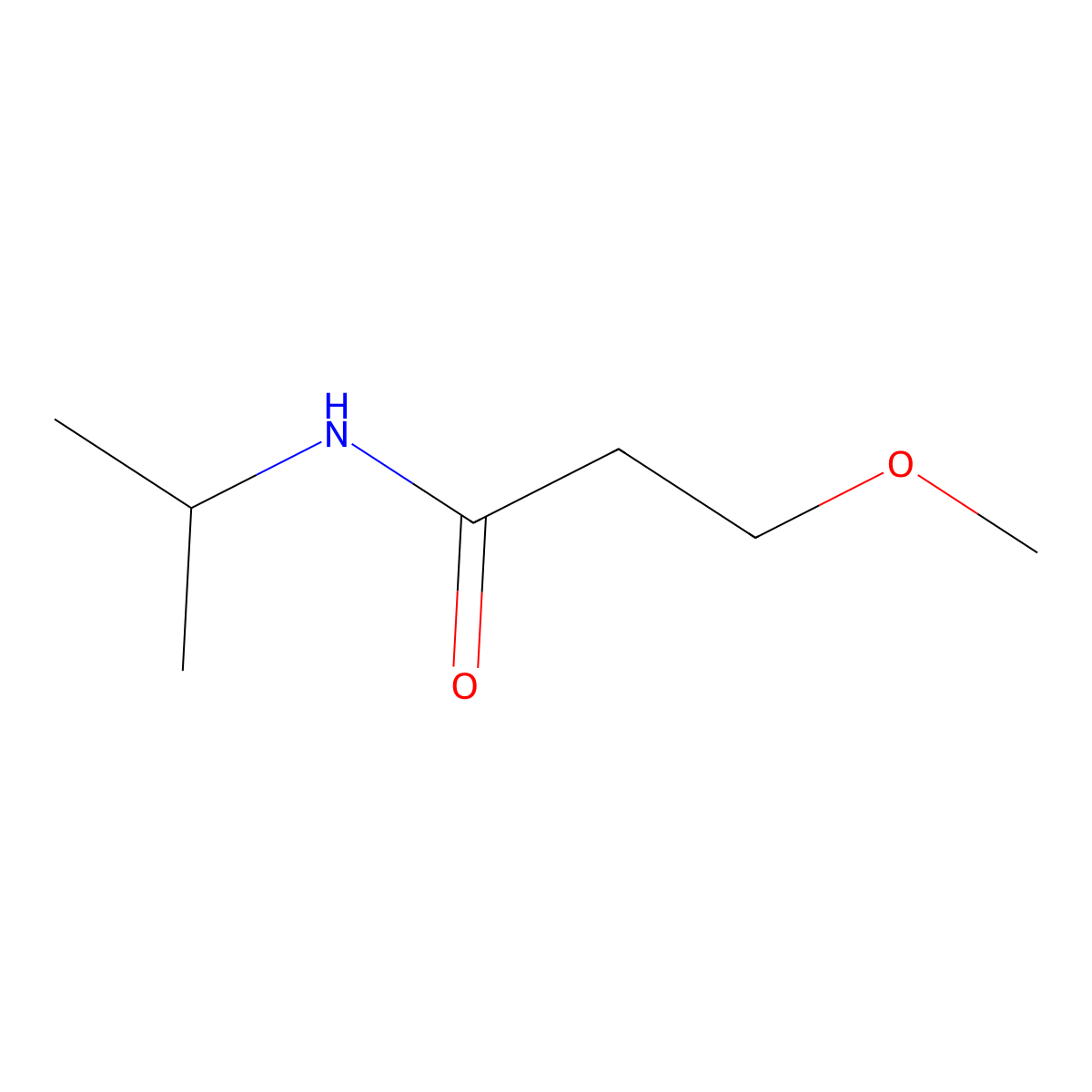3-methoxy-N-(propan-2-yl)propanamide molecular structure, CAS 128535-74-0