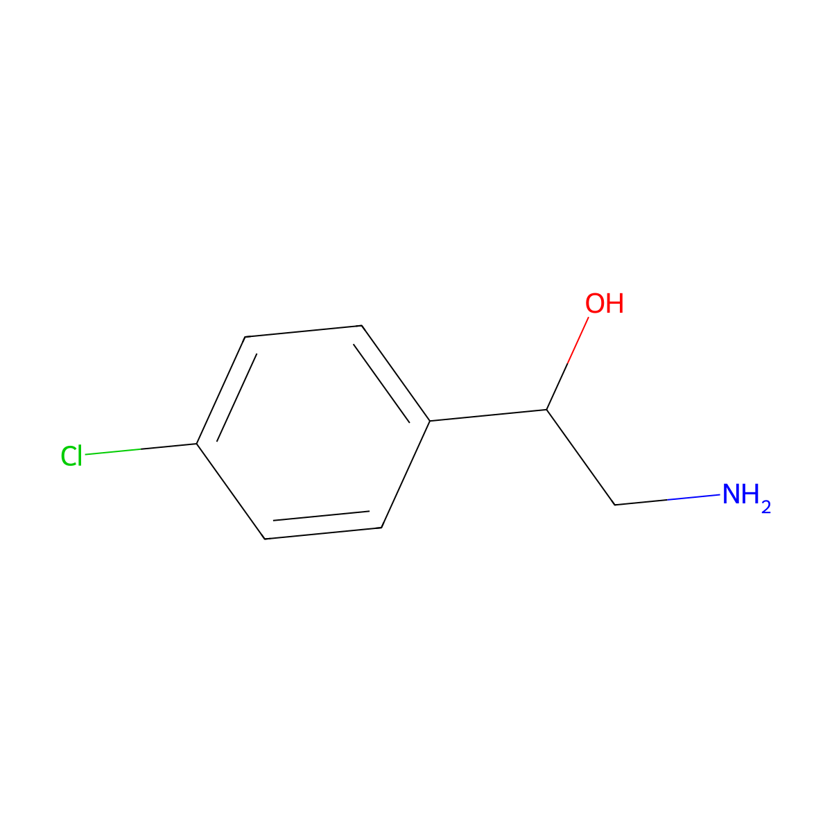 (R)-2-Amino-1-(4-chlorophenyl)ethanol molecular structure, CAS 128535-90-0