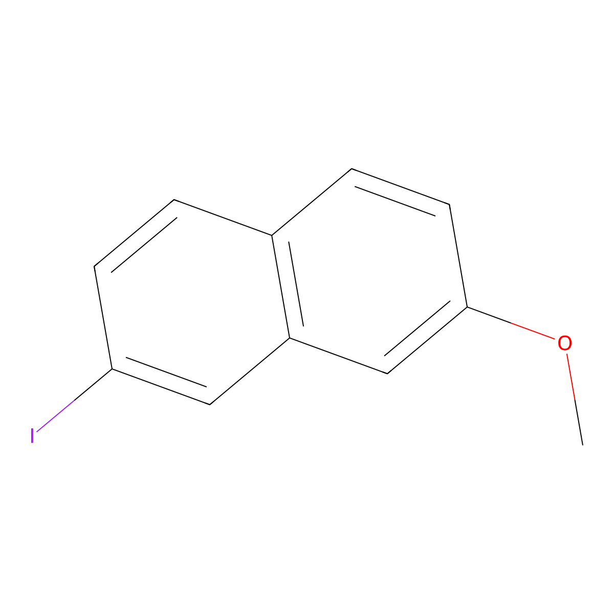 2-Iodo-7-methoxynaphthalene molecular structure, CAS 128542-48-3