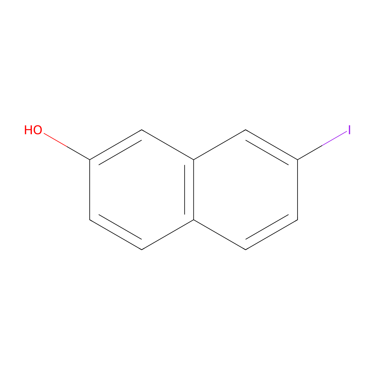 7-Iodonaphthalen-2-ol molecular structure, CAS 128542-51-8