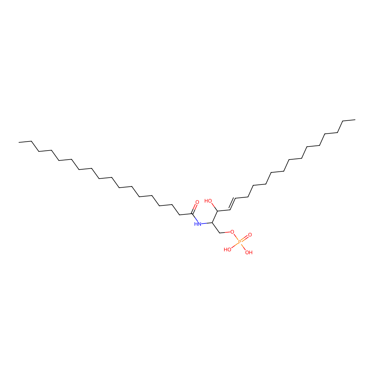 CerP(d18:1/18:0) molecular structure, CAS 128543-23-7