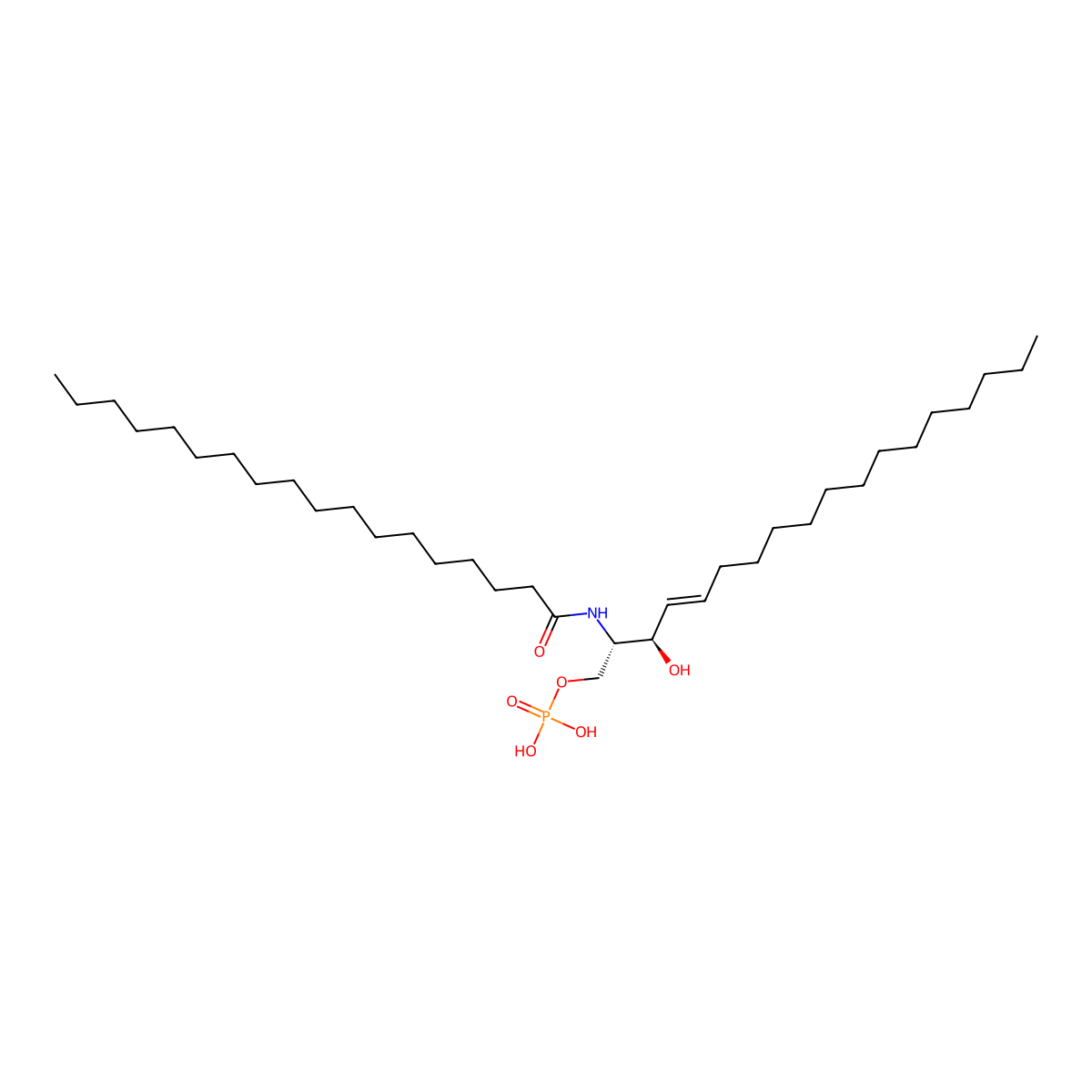 CerP(d18:1/18:0) molecular structure, CAS 128543-23-7