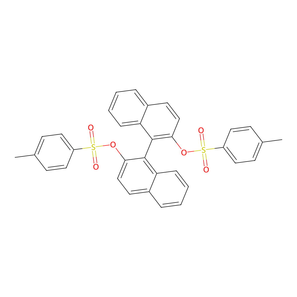 (S)-[1,1'-Binaphthalene]-2,2'-diyl bis(4-methylbenzenesulfonate) molecular structure, CAS 128544-06-9