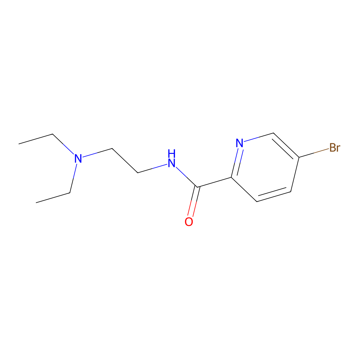 5-bromo-N-(2-(diethylamino)ethyl)picolinamide molecular structure, CAS 1285446-04-9