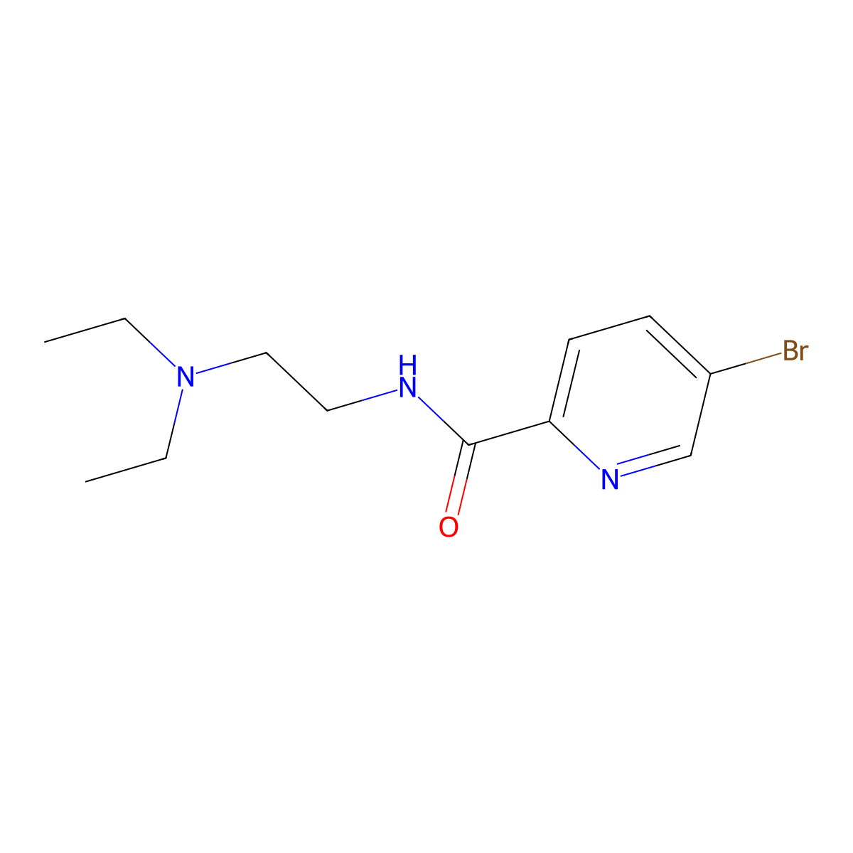 5-bromo-N-(2-(diethylamino)ethyl)picolinamide molecular structure, CAS 1285446-04-9