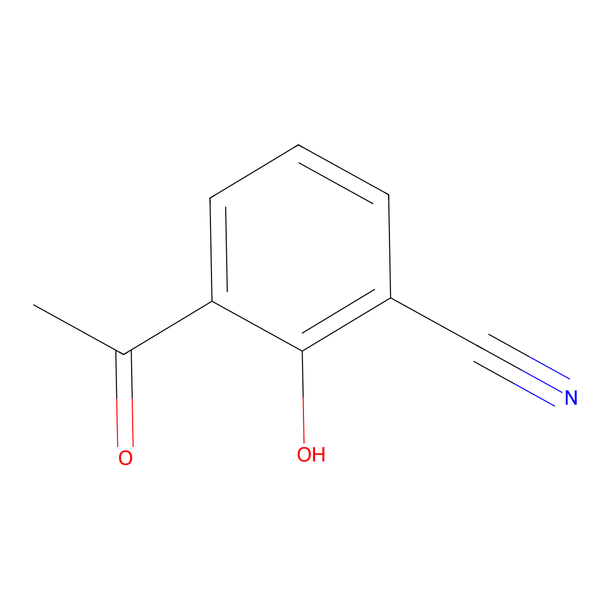3-Acetyl-2-hydroxybenzonitrile molecular structure, CAS 128546-86-1