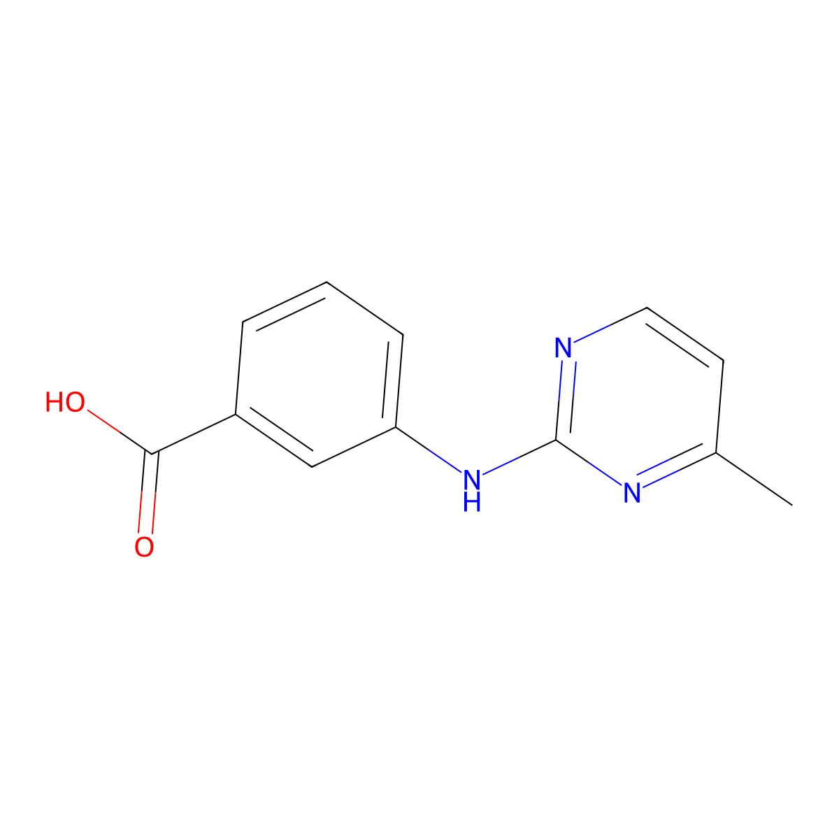 3-[(4-Methylpyrimidin-2-yl)amino]benzoic acid molecular structure, CAS 1285476-29-0