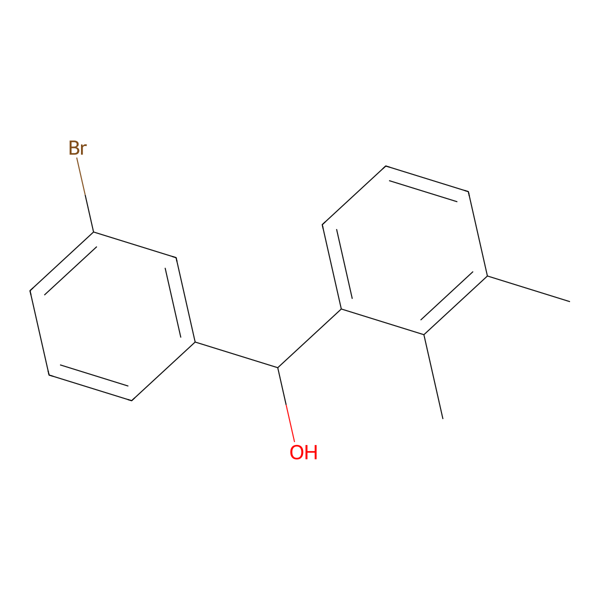 (3-Bromophenyl)(2,3-dimethylphenyl)methanol molecular structure, CAS 1285480-74-1