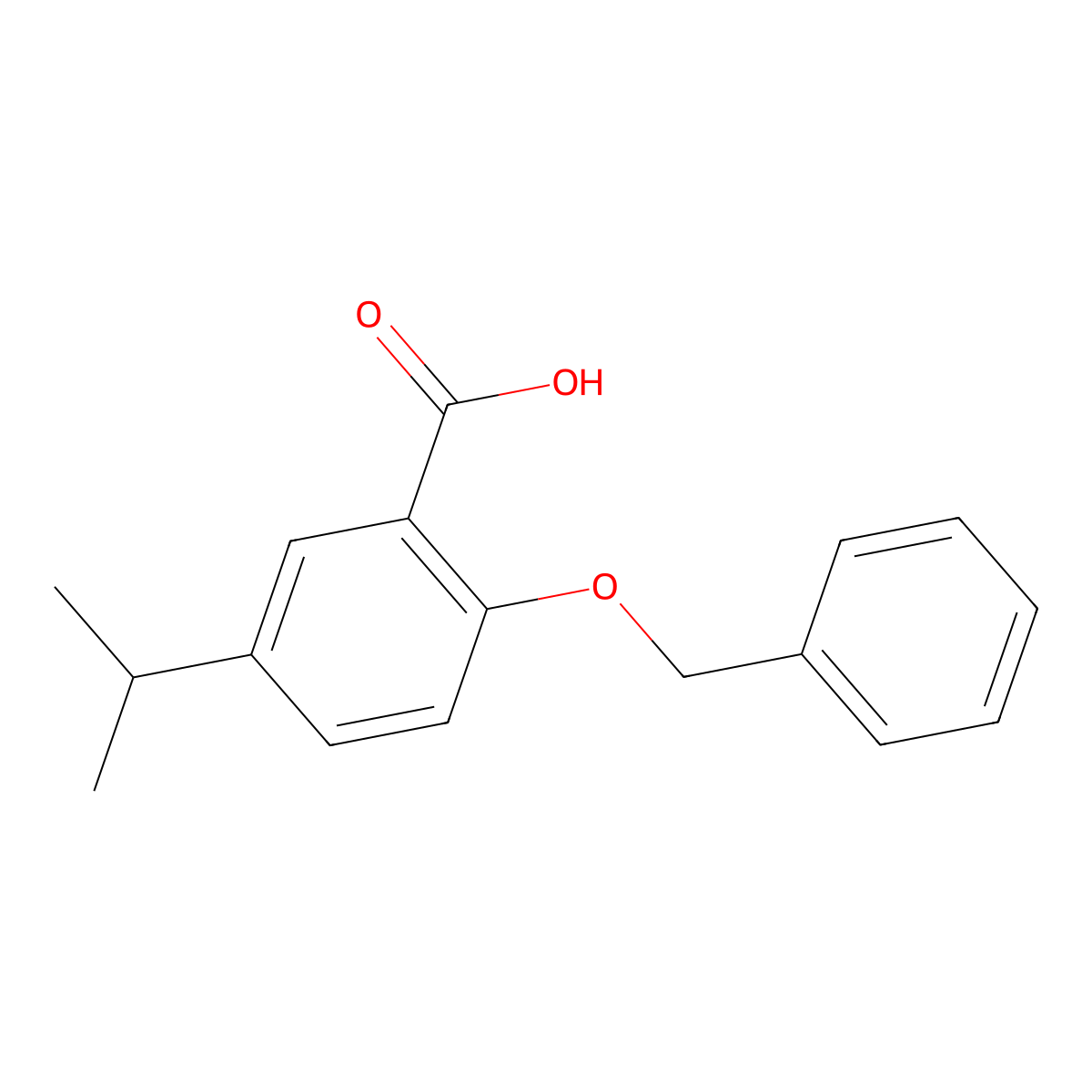 2-(Benzyloxy)-5-isopropylbenzoic acid molecular structure, CAS 1285515-85-6