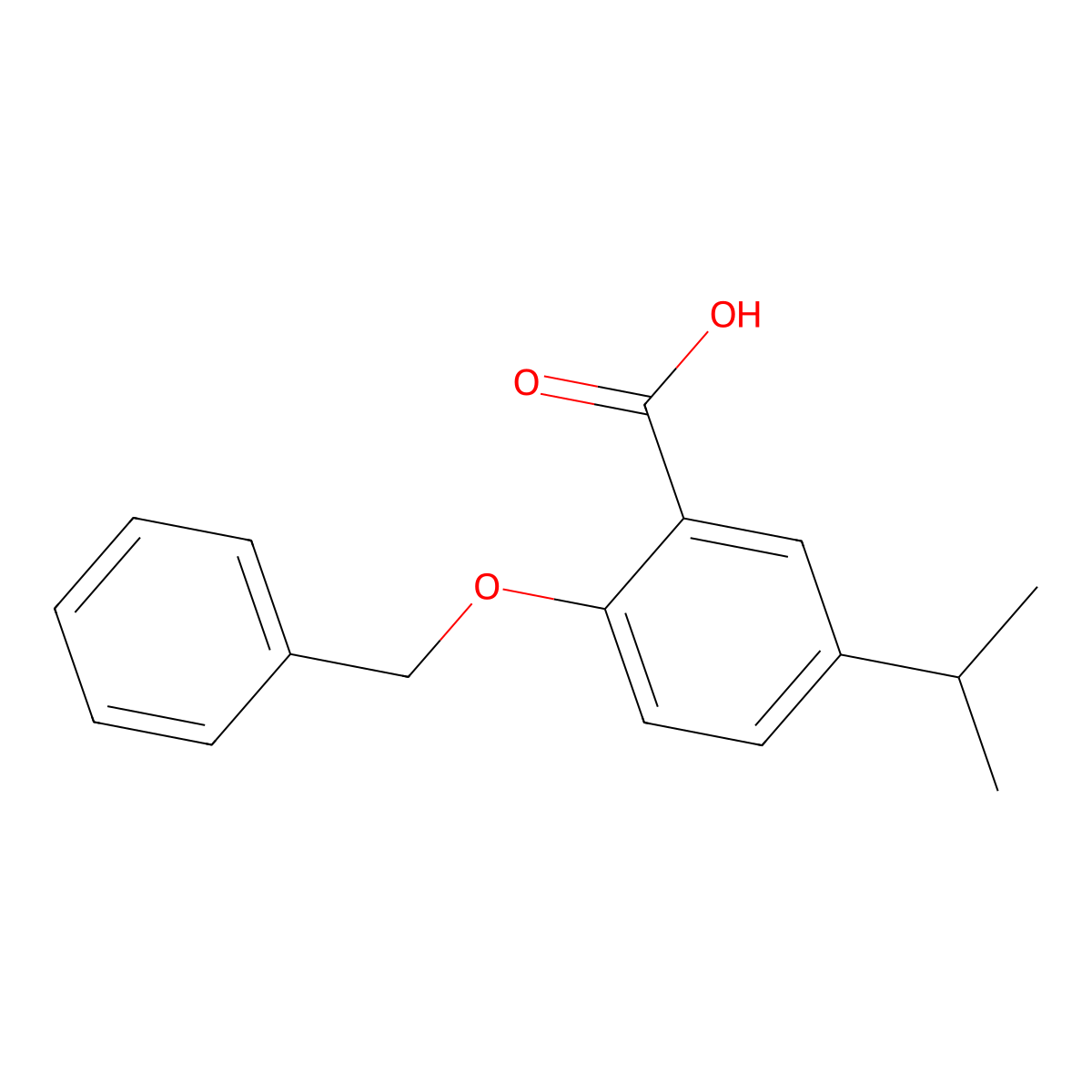 2-(Benzyloxy)-5-isopropylbenzoic acid molecular structure, CAS 1285515-85-6