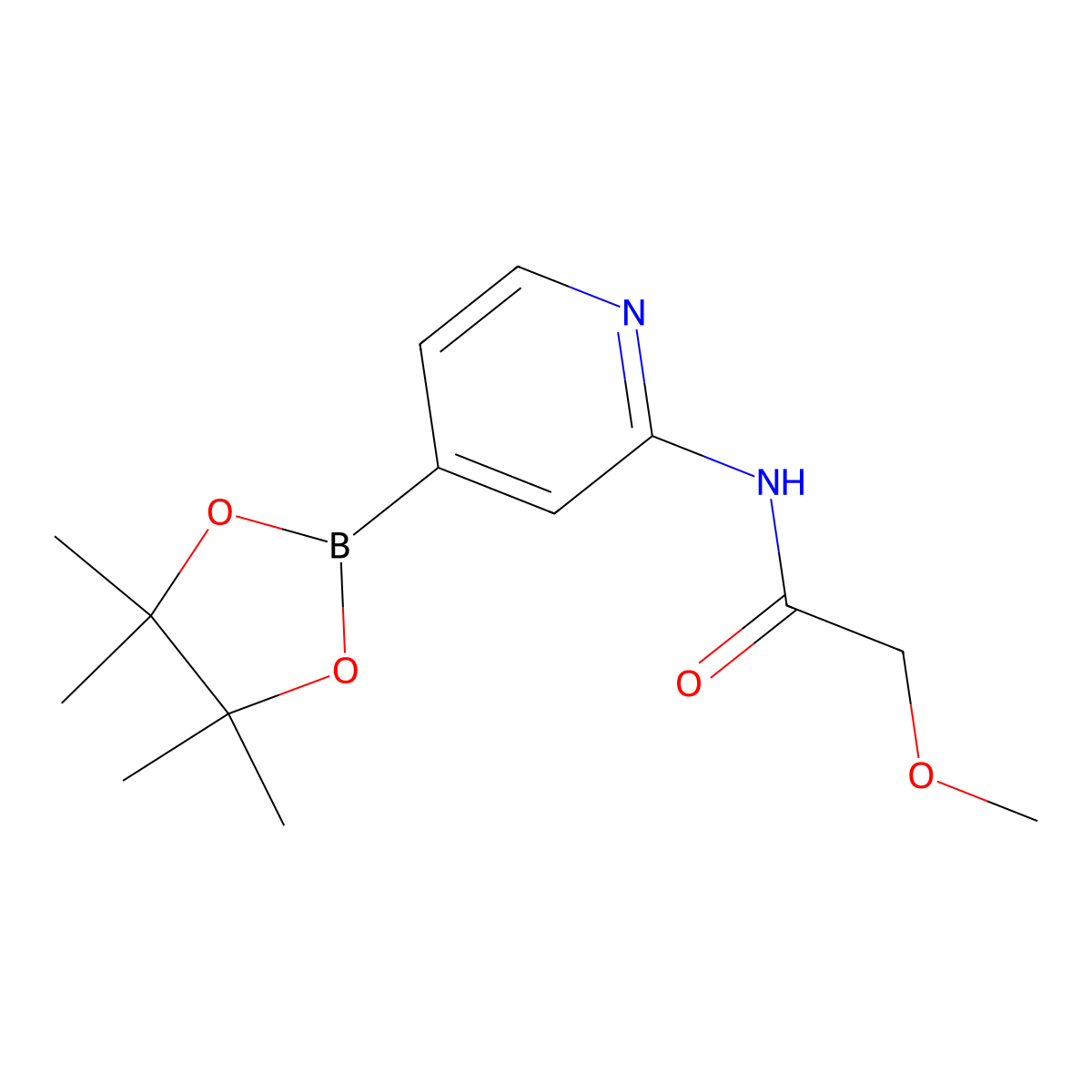 2-Methoxy-N-[4-(4,4,5,5-tetramethyl-[1,3,2]dioxaborolan-2-yl)-pyridin-2-yl]acetamide molecular structure, CAS 1285530-33-7