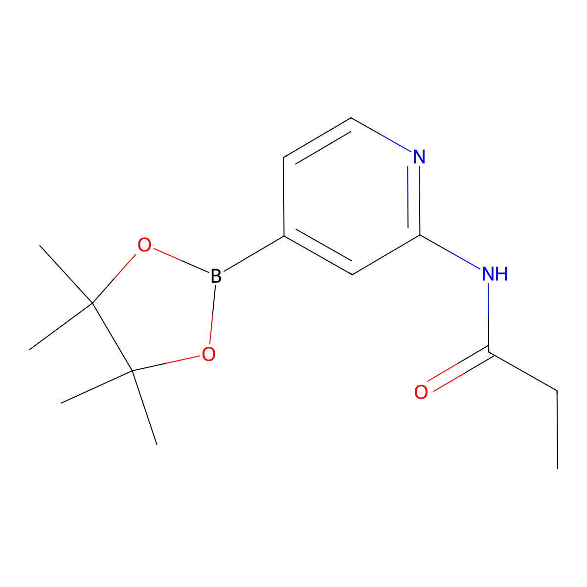 2-Propionamidopyridine-4-Boronic Acid Pinacol Ester molecular structure, CAS 1285530-34-8