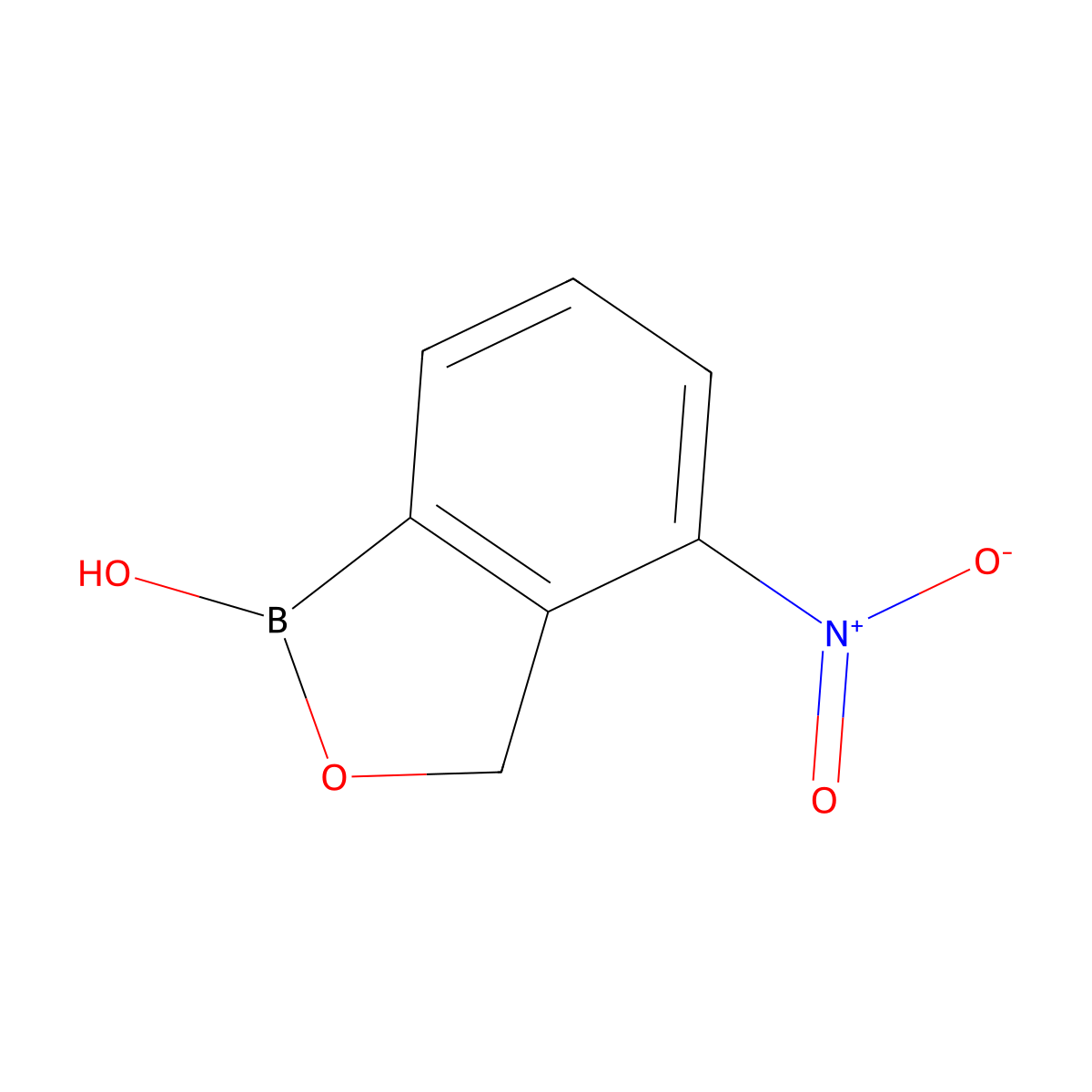 4-nitrobenzo[c][1,2]oxaborol-1(3H)-ol molecular structure, CAS 1285533-35-8