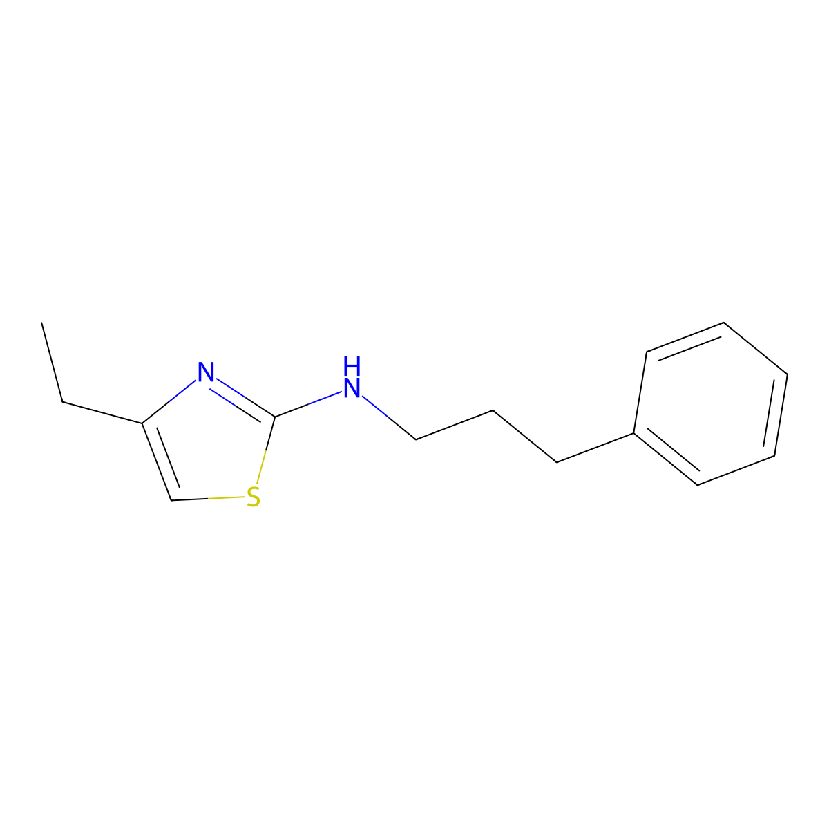 4-Ethyl-N-(3-phenylpropyl)thiazol-2-amine molecular structure, CAS 1285564-39-7