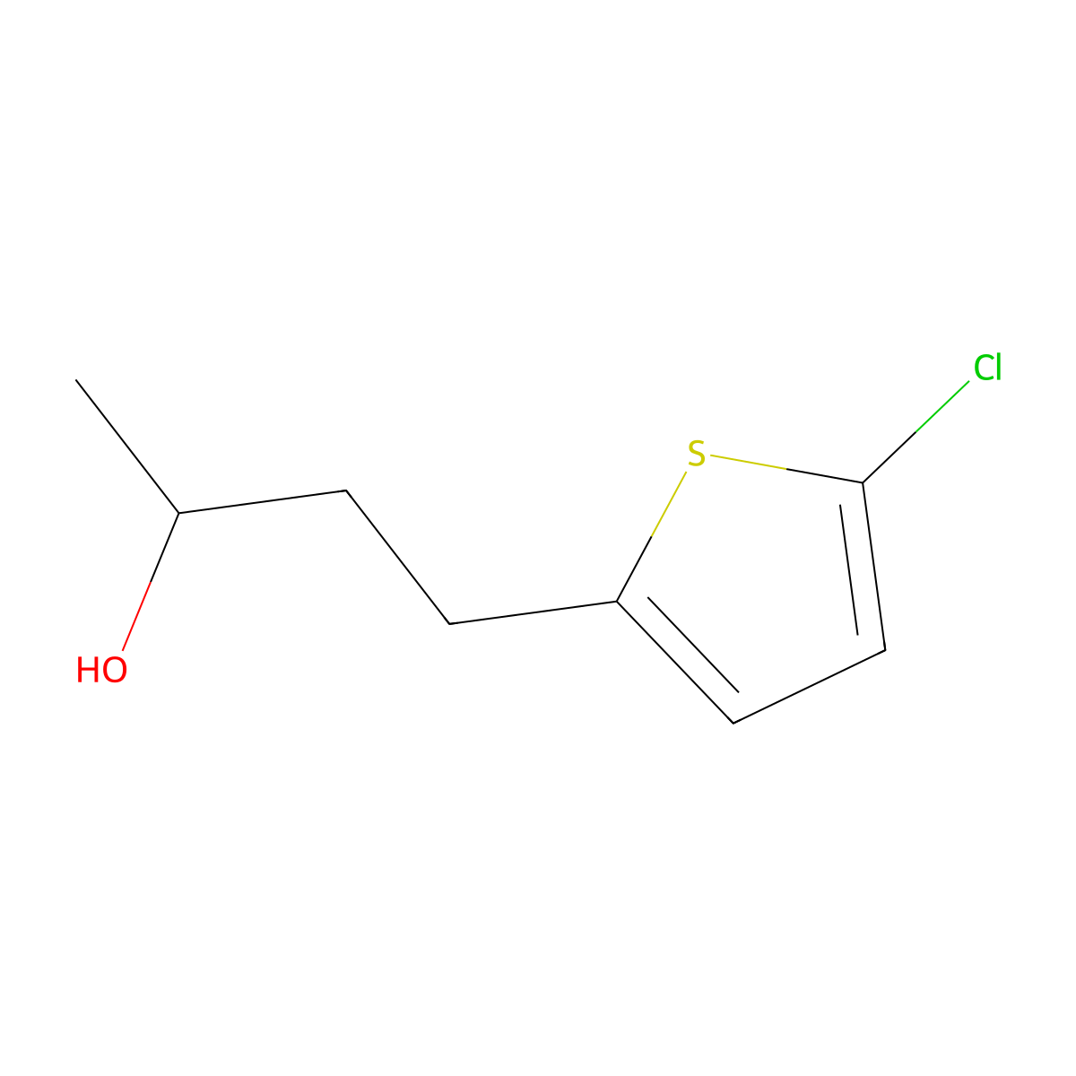 4-(5-Chlorothiophen-2-yl)butan-2-ol molecular structure, CAS 1285576-86-4