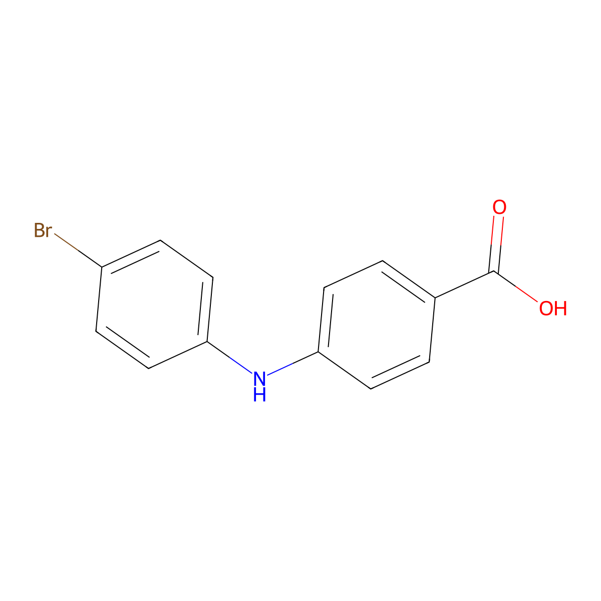 4-[(4-Bromophenyl)Amino]Benzoic Acid molecular structure, CAS 1285578-70-2