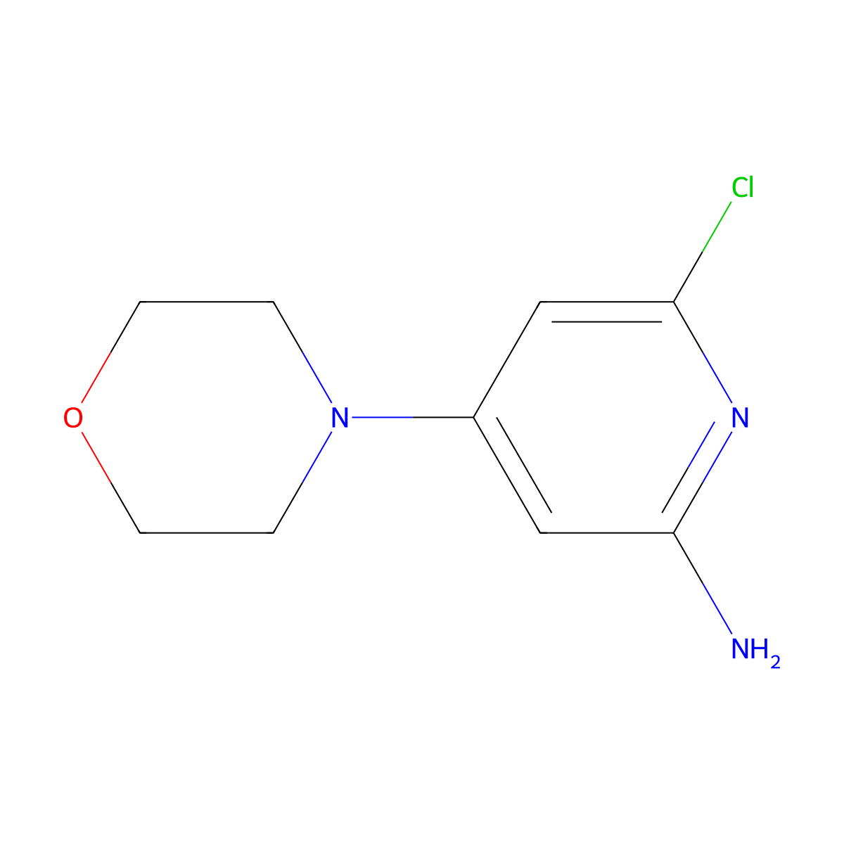 2-Amino-6-chloro-4-morpholinopyridine molecular structure, CAS 1285603-68-0
