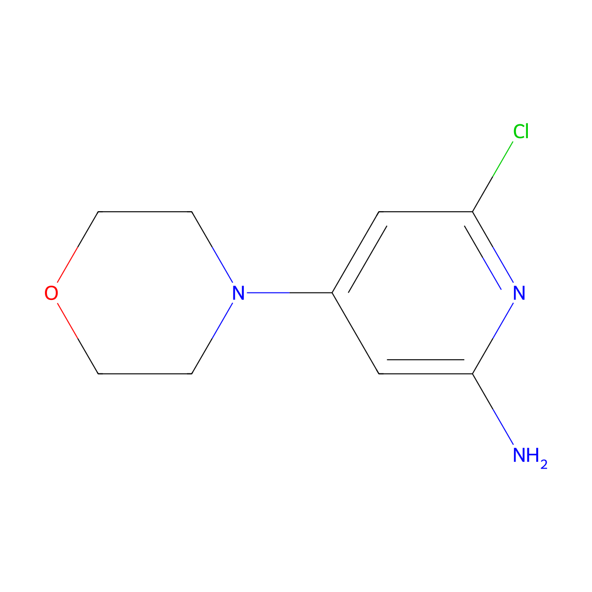 2-Amino-6-chloro-4-morpholinopyridine molecular structure, CAS 1285603-68-0
