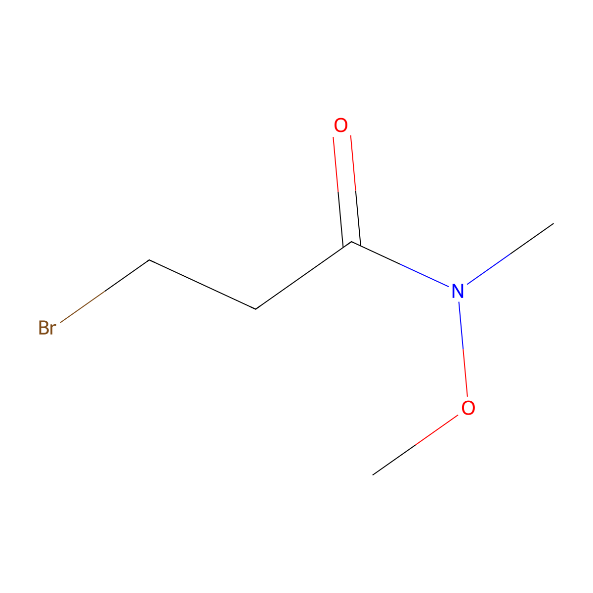 3-bromo-N-methoxy-N-methylpropanamide molecular structure, CAS 128562-58-3