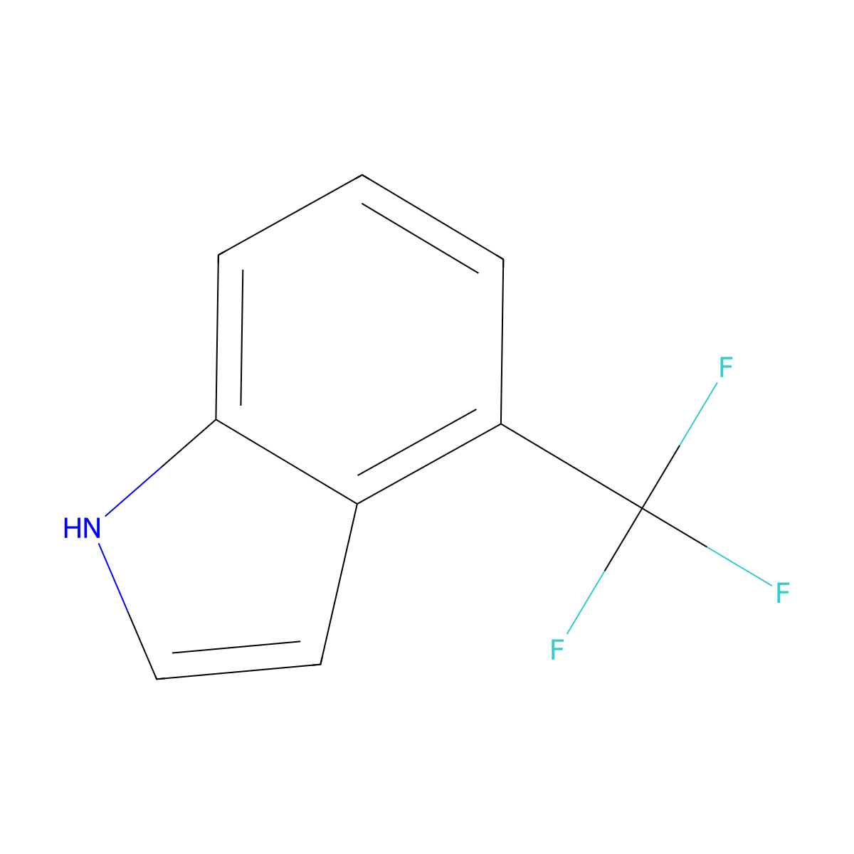 4-(Trifluoromethyl)-1H-indole molecular structure, CAS 128562-95-8
