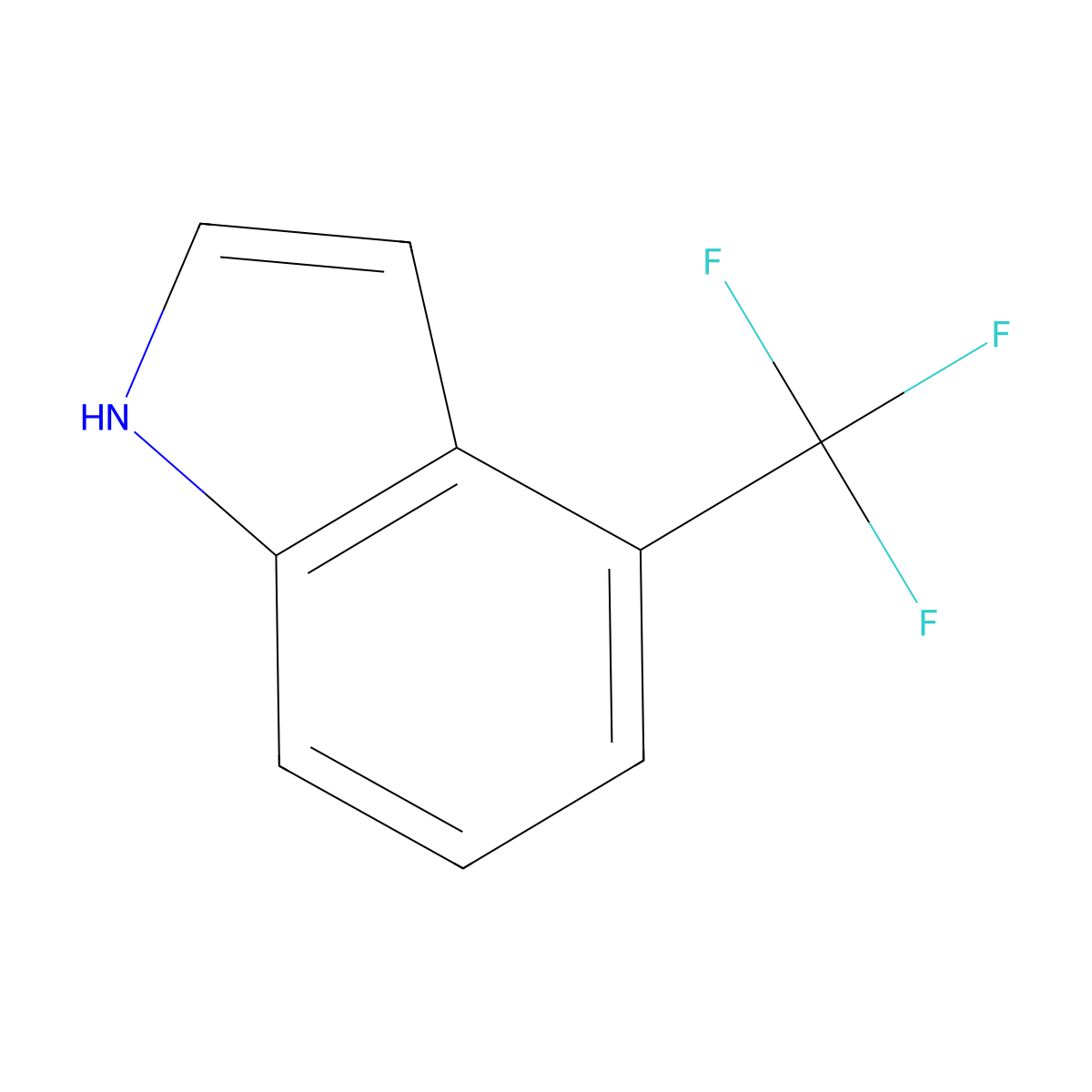 4-(Trifluoromethyl)-1H-indole molecular structure, CAS 128562-95-8