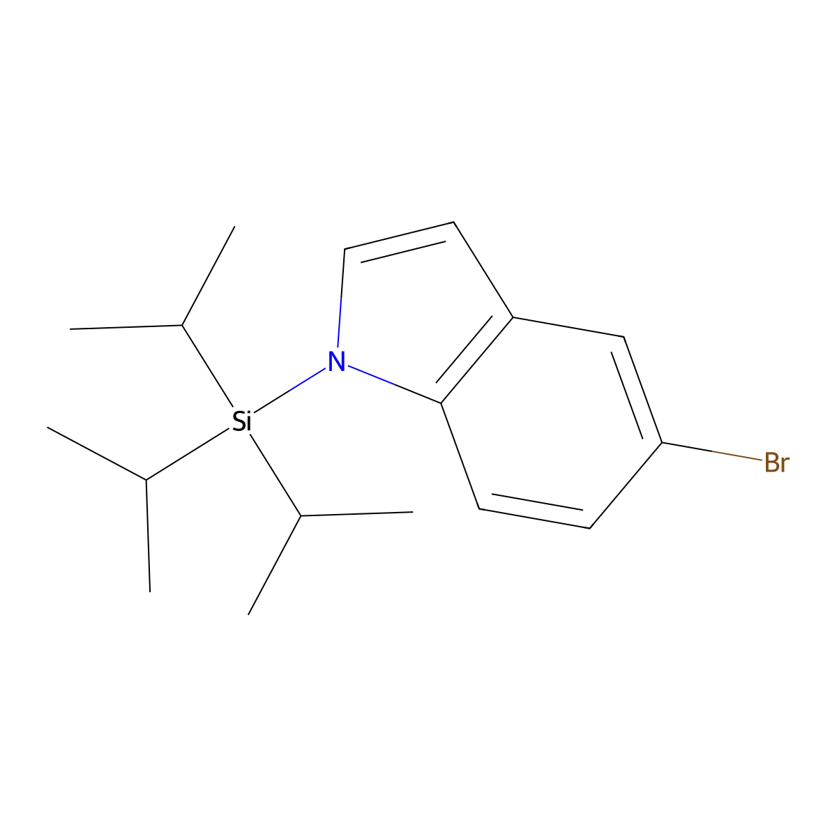 5-Bromo-1-(triisopropylsilyl)-1H-indole molecular structure, CAS 128564-66-9